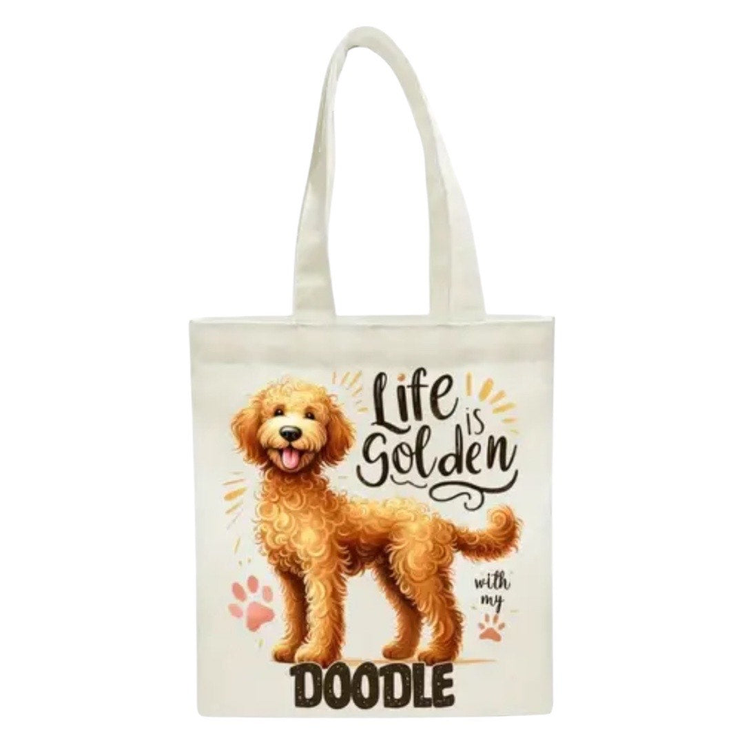 Life is Golden Doodle Tote Bag