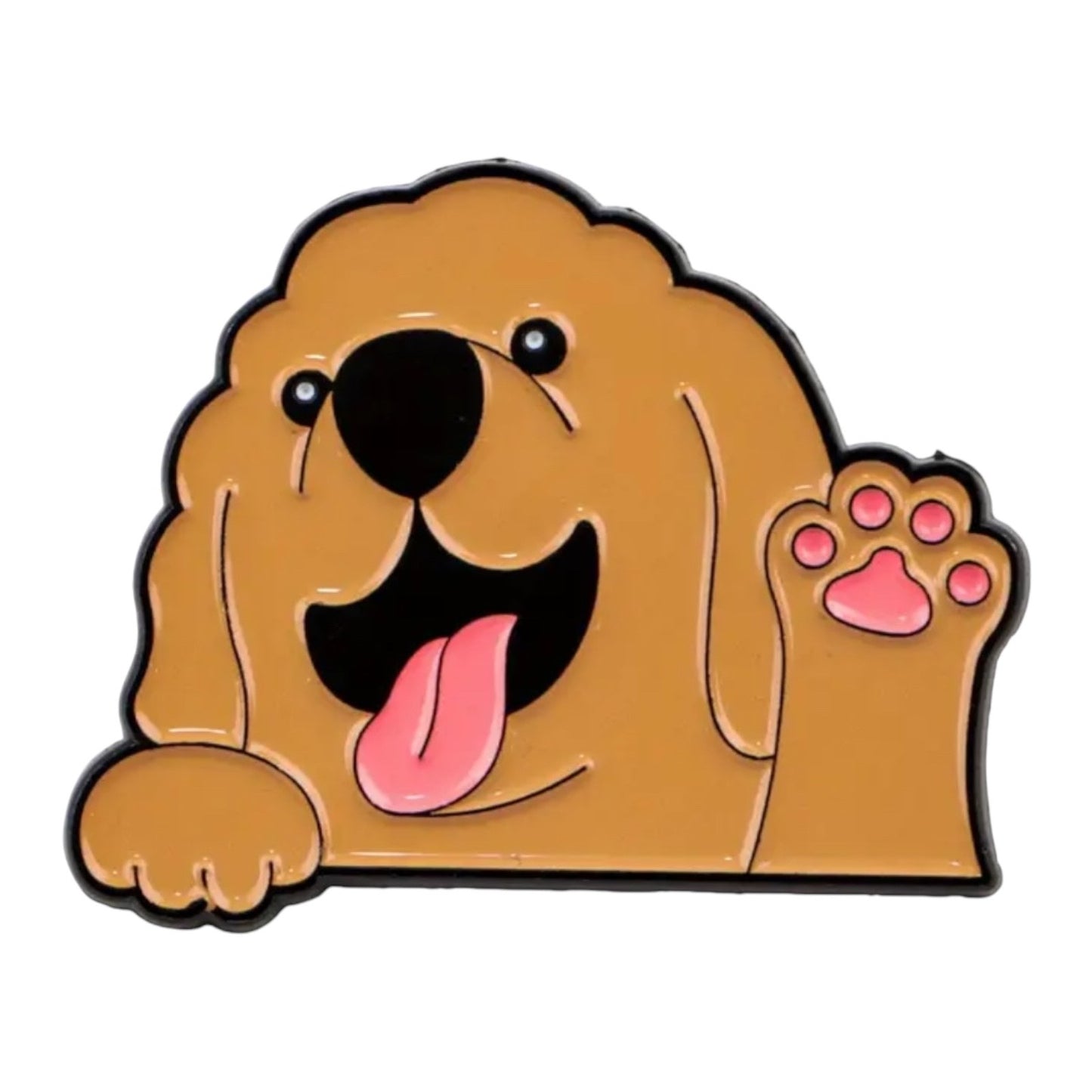 Goofy Golden Retriever Pin