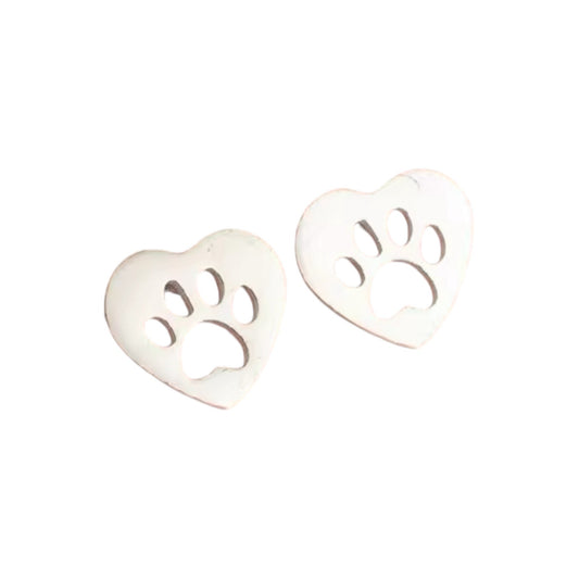 Paw Heart Studs