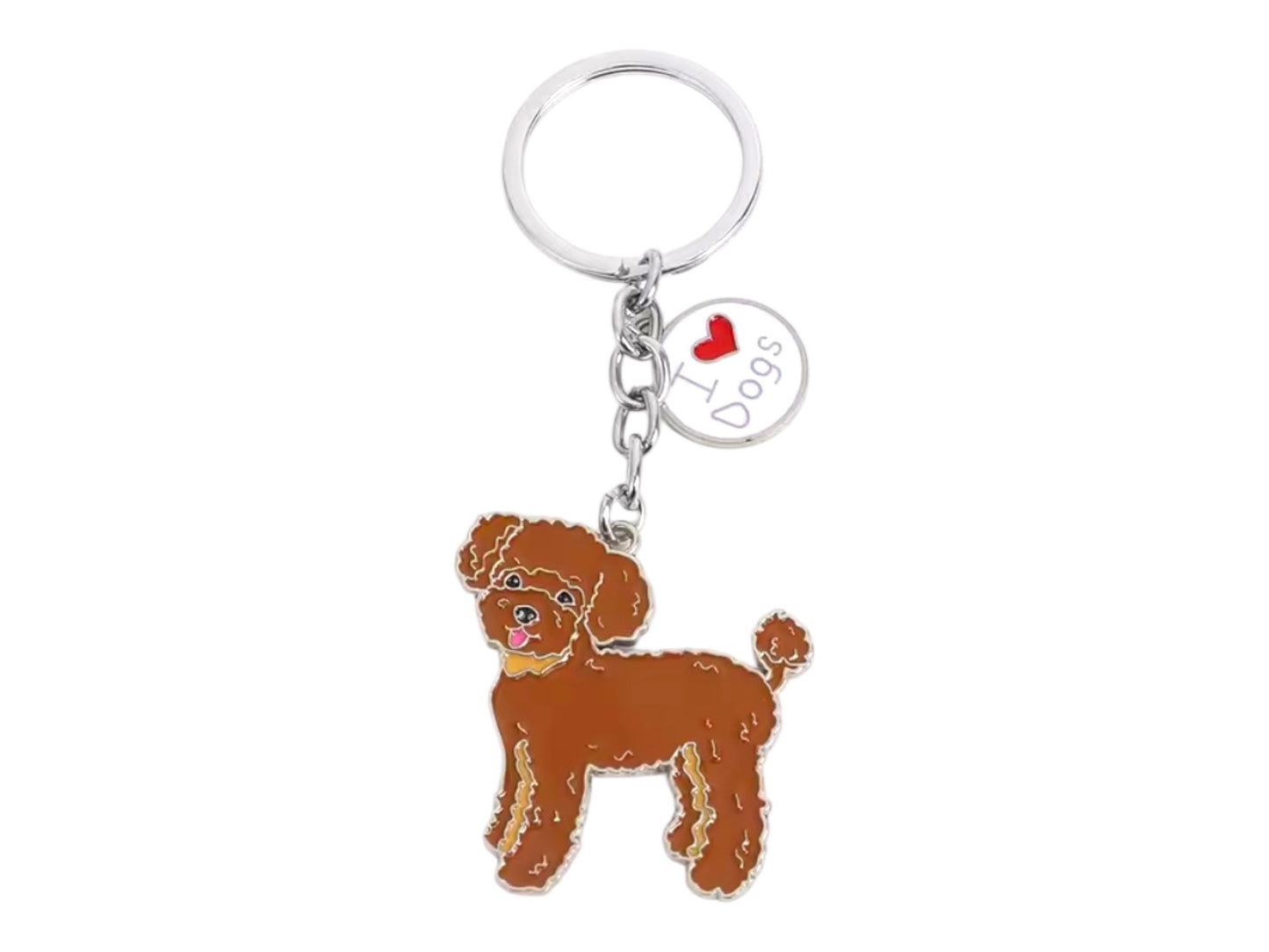 The Poodle Pup Keyring (Brown/Teddy)