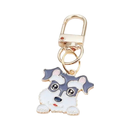 The Schnauzer Heart Keyring