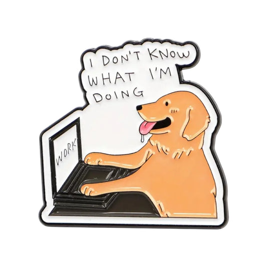 Confused Doggo Pin