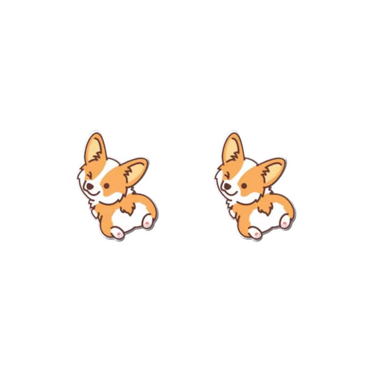 Cheeky Corgi Studs