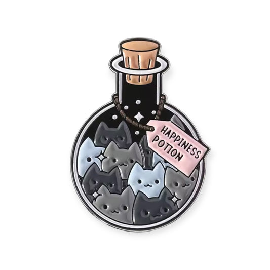 Cat Happiness Potion Pin