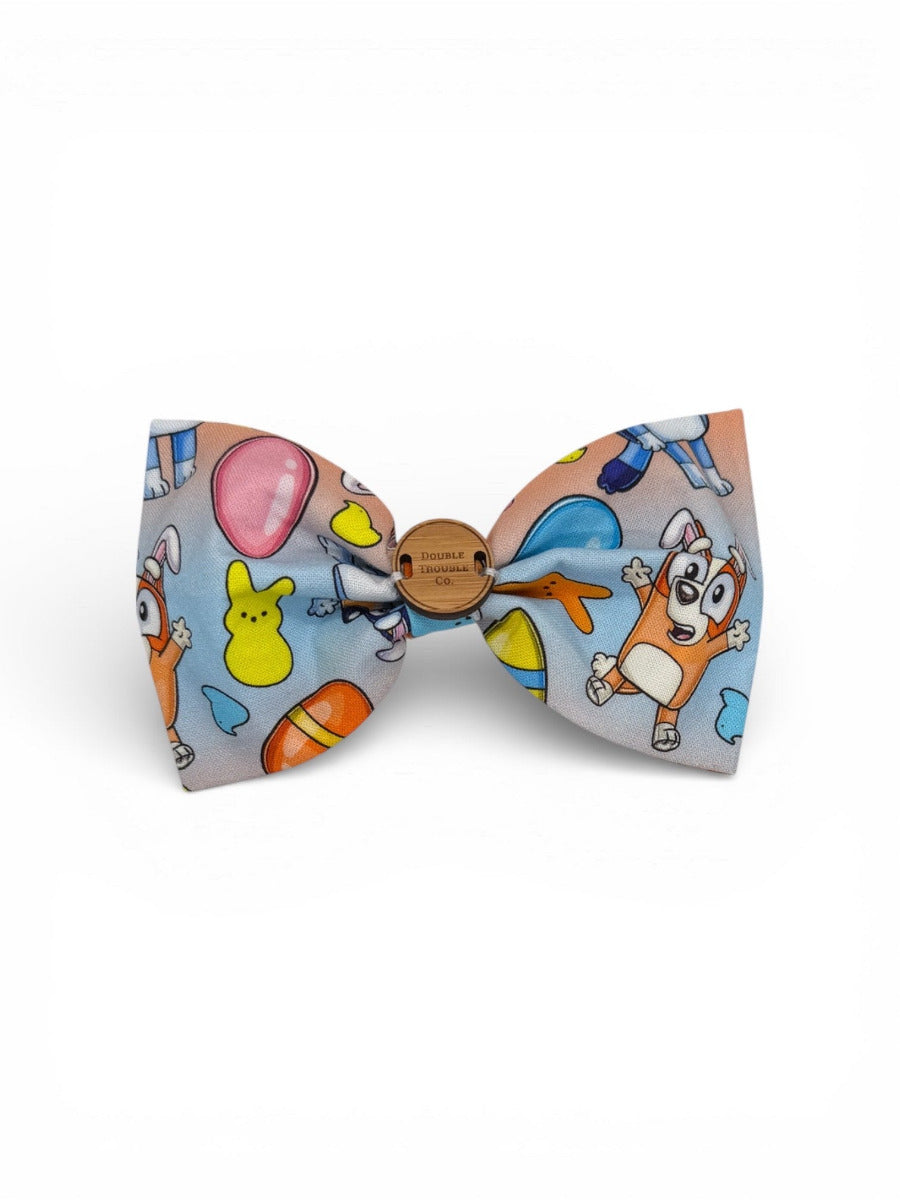 Bow tie with cartoon character design, easter theme
