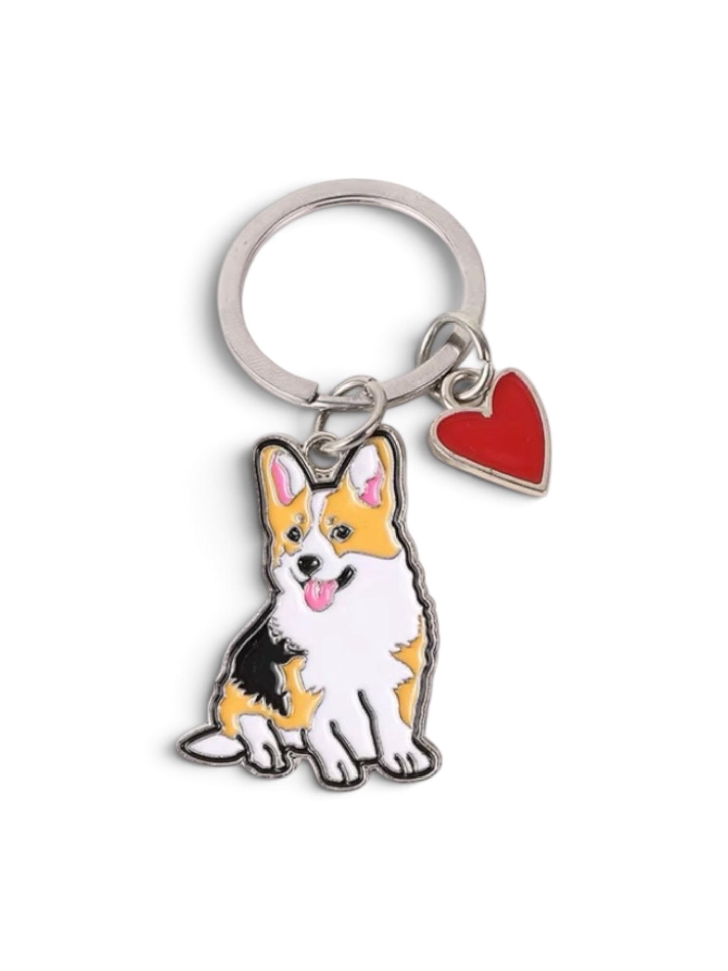 The Corgi Heart Keyring