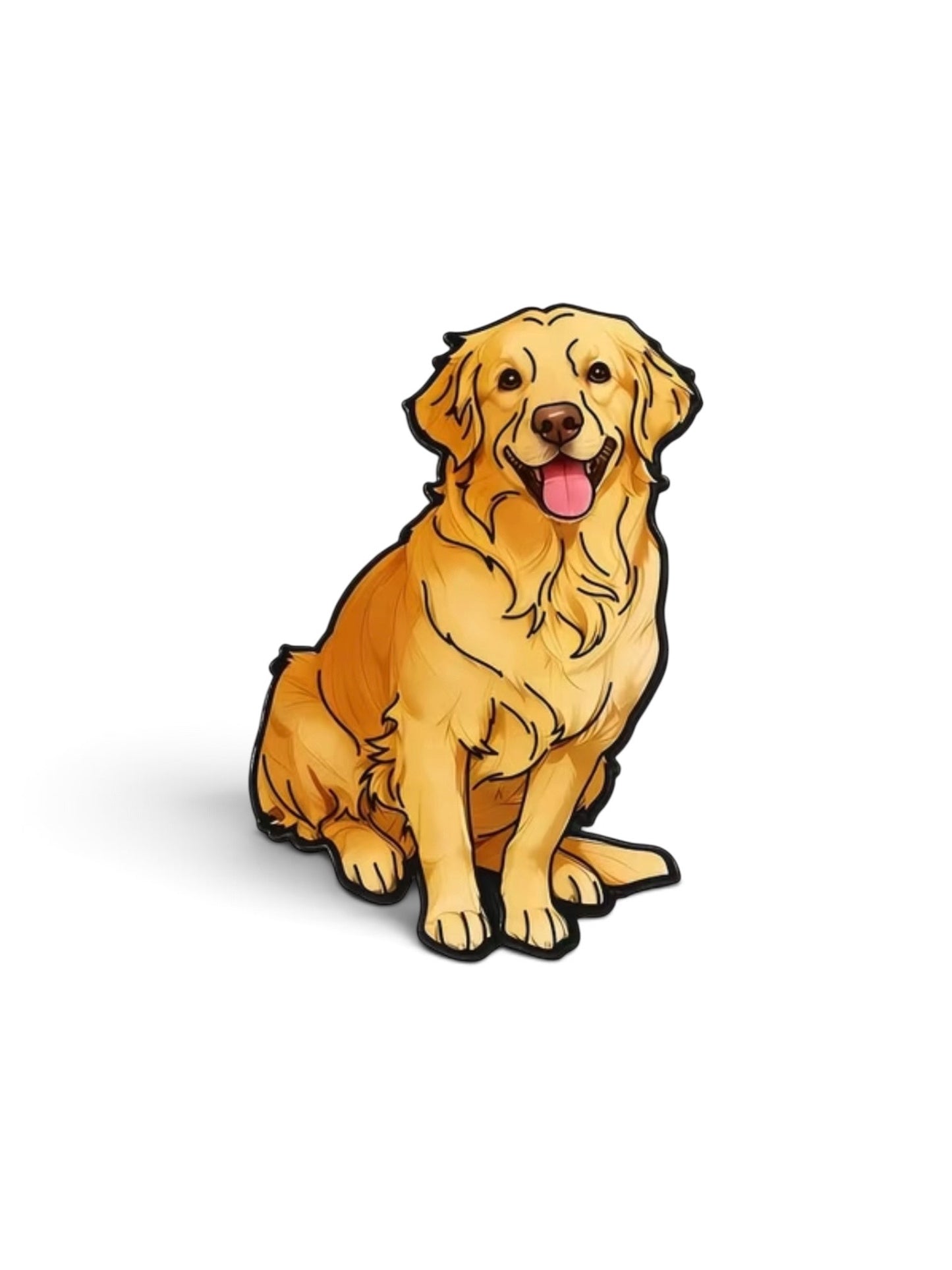 Happy Golden Retriever Pin