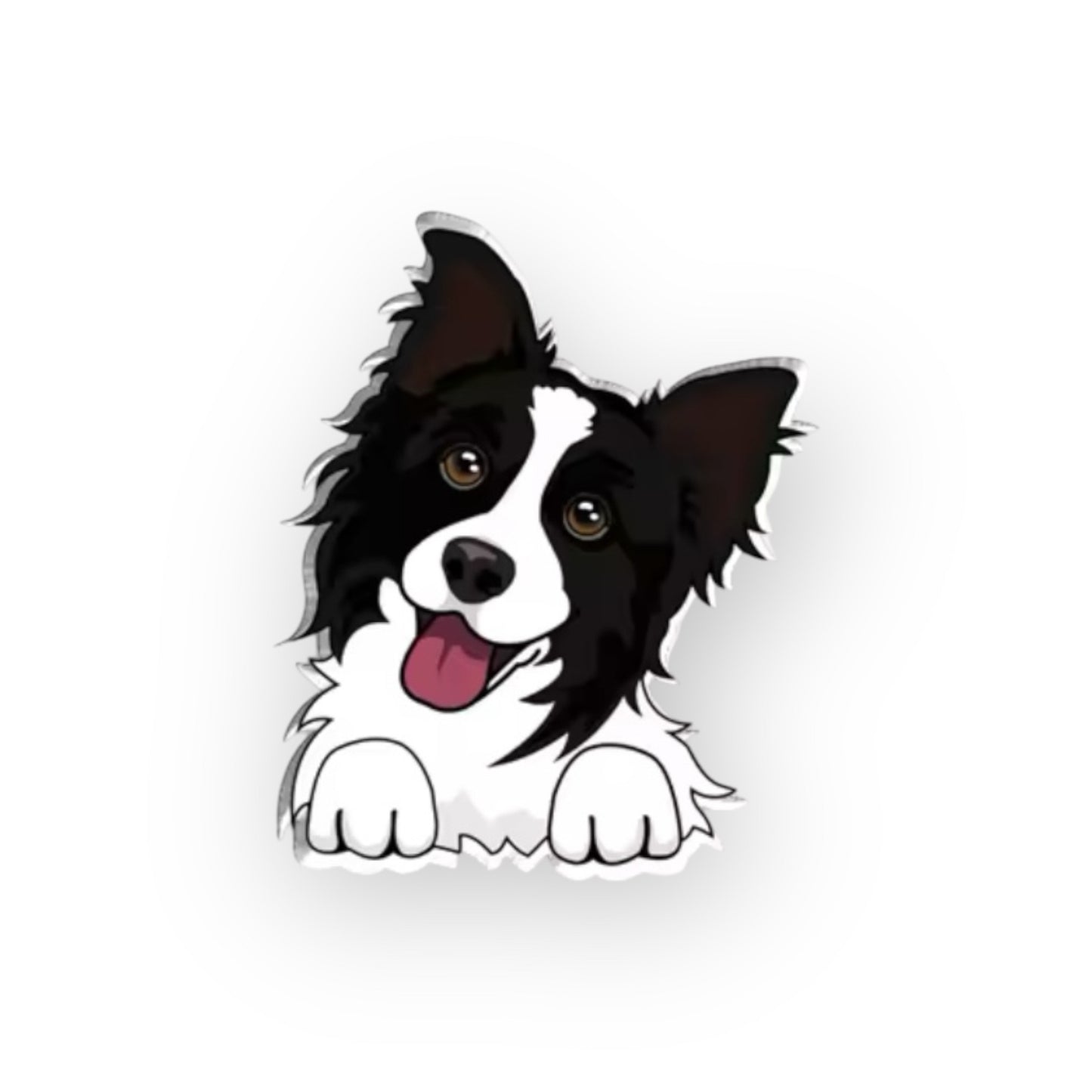 Border Collie Head Tilt Pin
